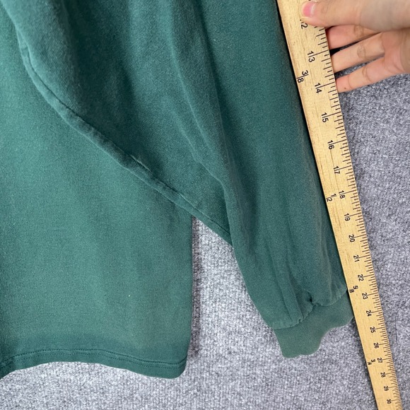 Vintage Nike Long Sleeve Mock Neck Sweatshirt Green Embroidered Swoosh Mens XXL - Picture 5 of 9